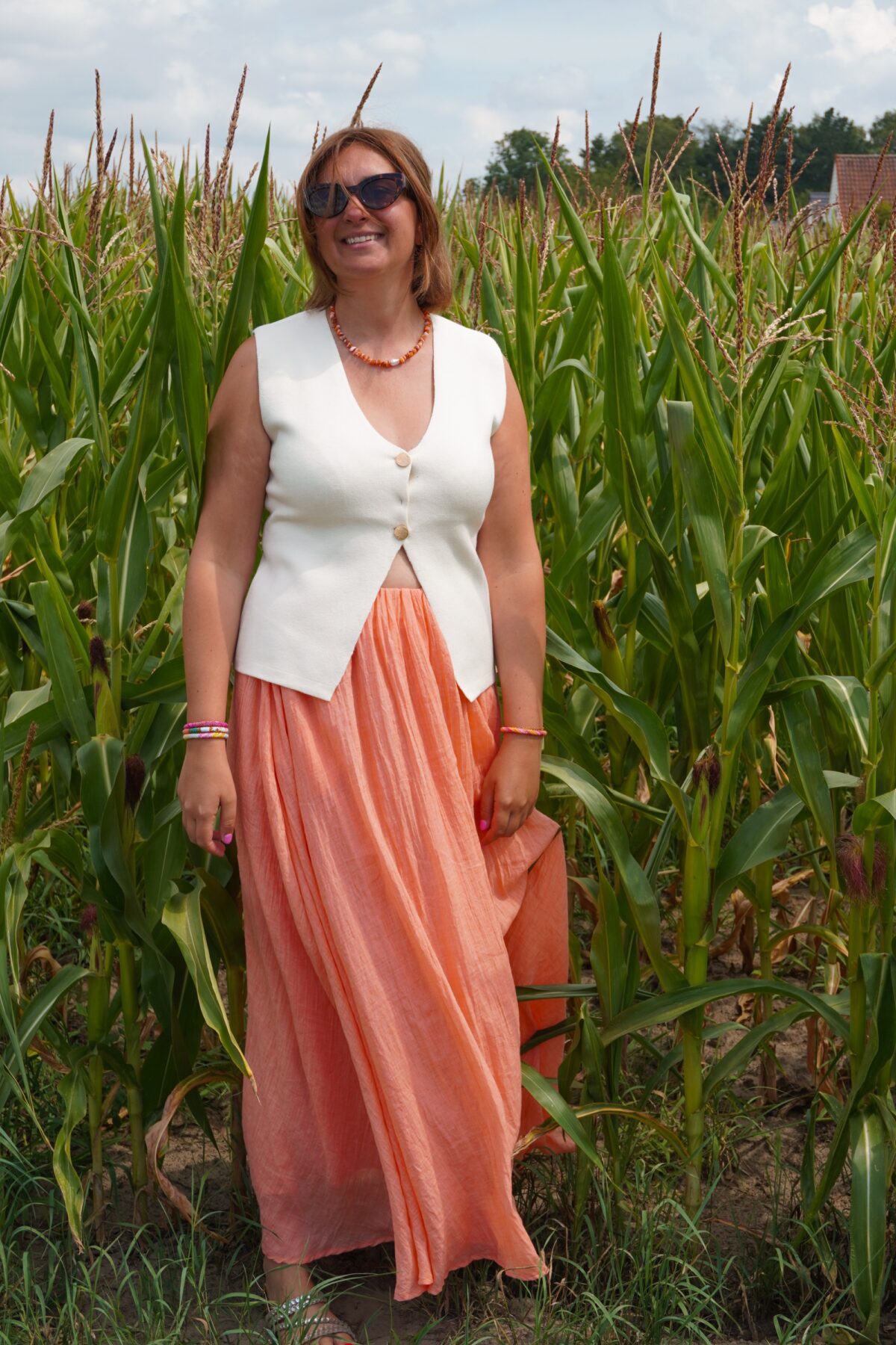 Gaelle Skirt Orange