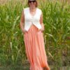 Gaelle Skirt Orange