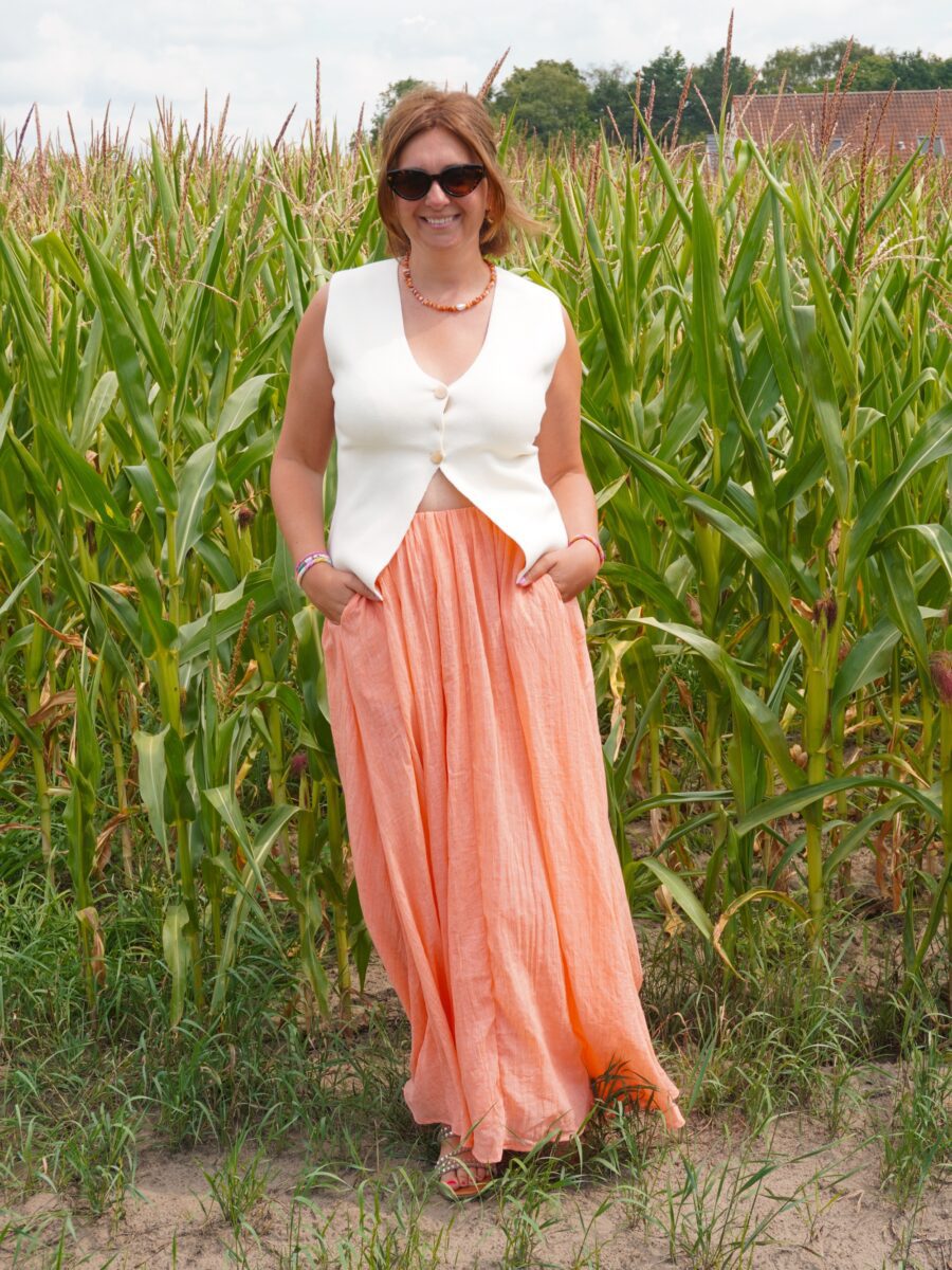 Gaelle Skirt Orange