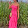 Harper Dress Fluo Pink