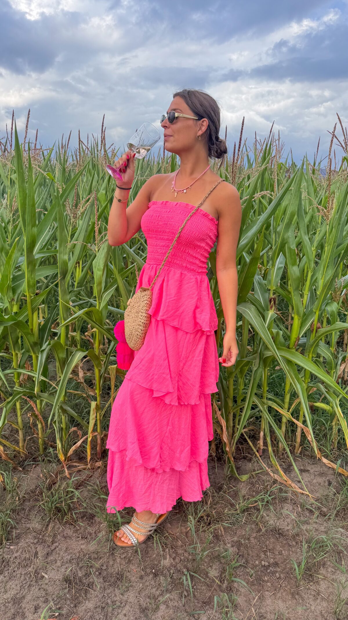 Harper Dress Fluo Pink