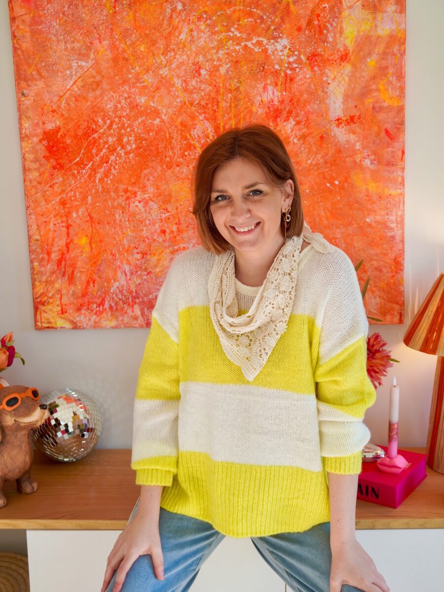 Vienna Knit Ecru/Yellow