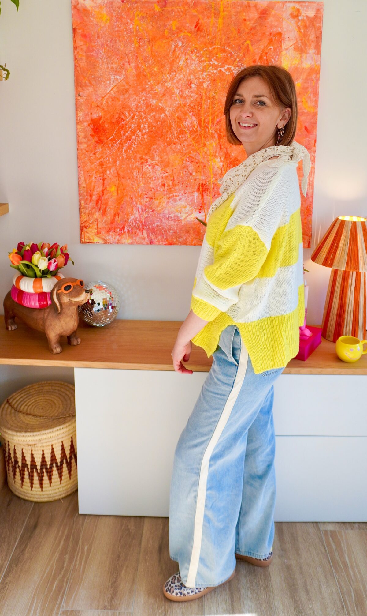 Vienna Knit Ecru/Yellow