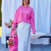 Wanja Skirt Satin White