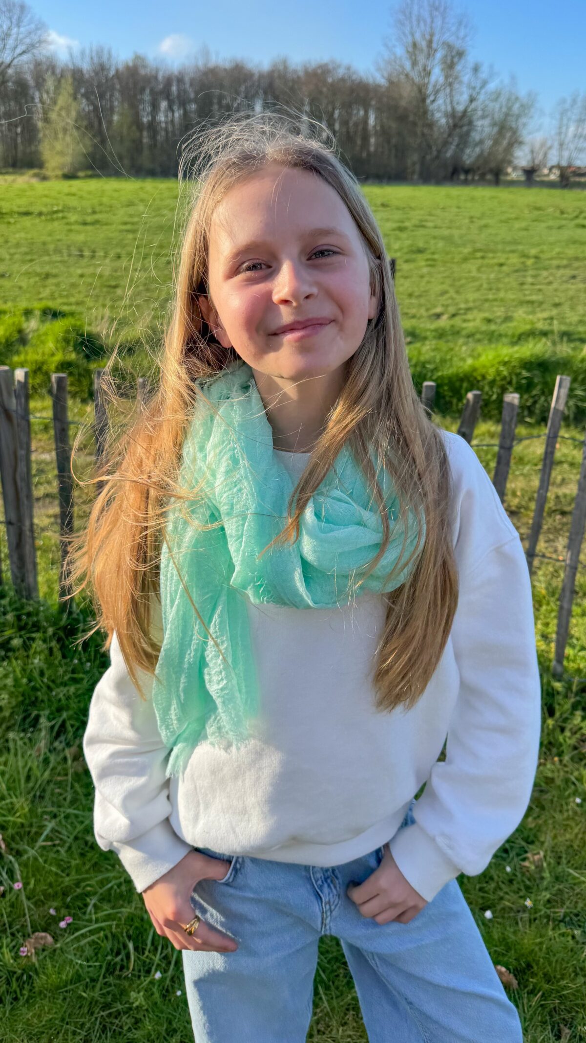 Lara Scarf Aqua