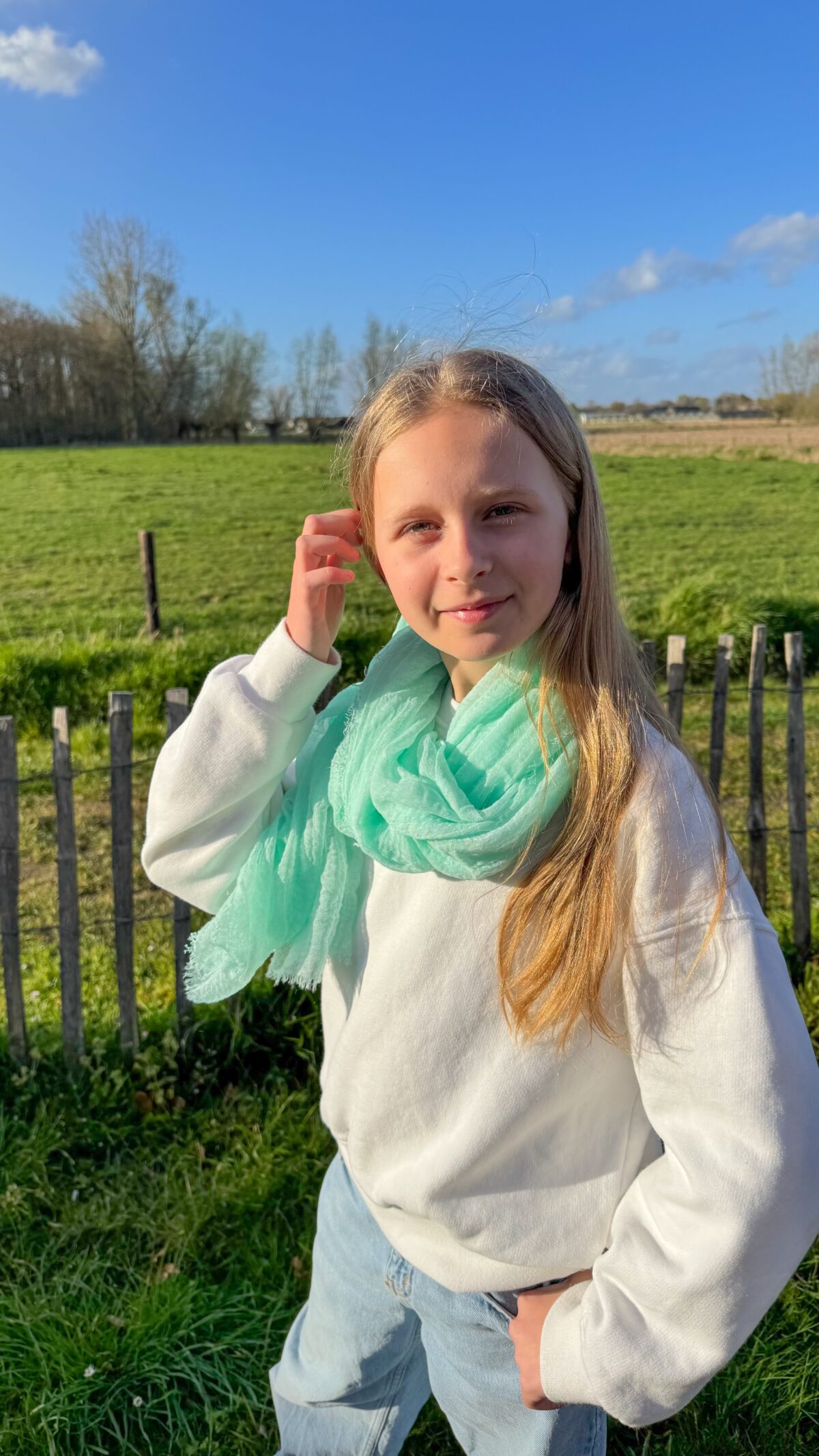 Lara Scarf Aqua