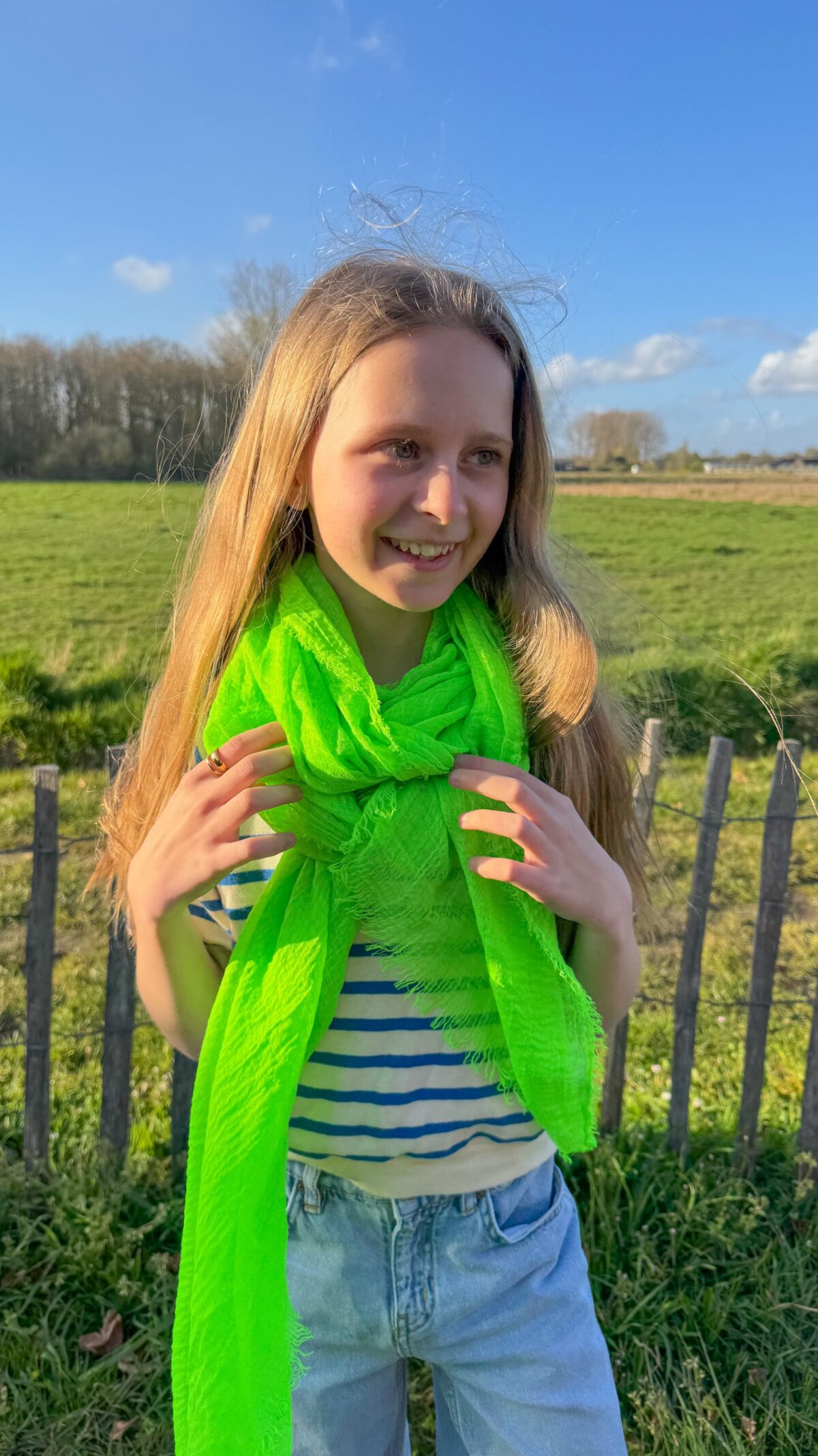 Lara Scarf Neon Green