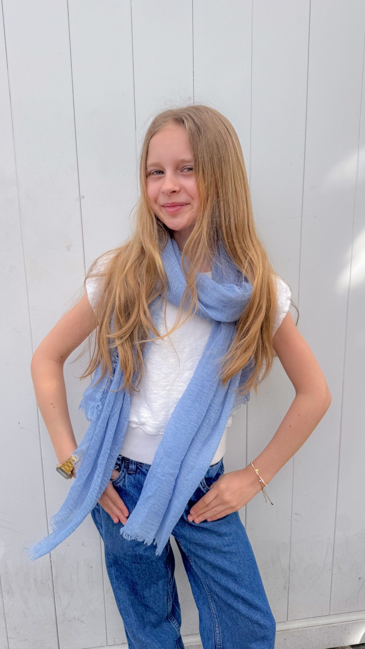 Lara Scarf Jeans Blue