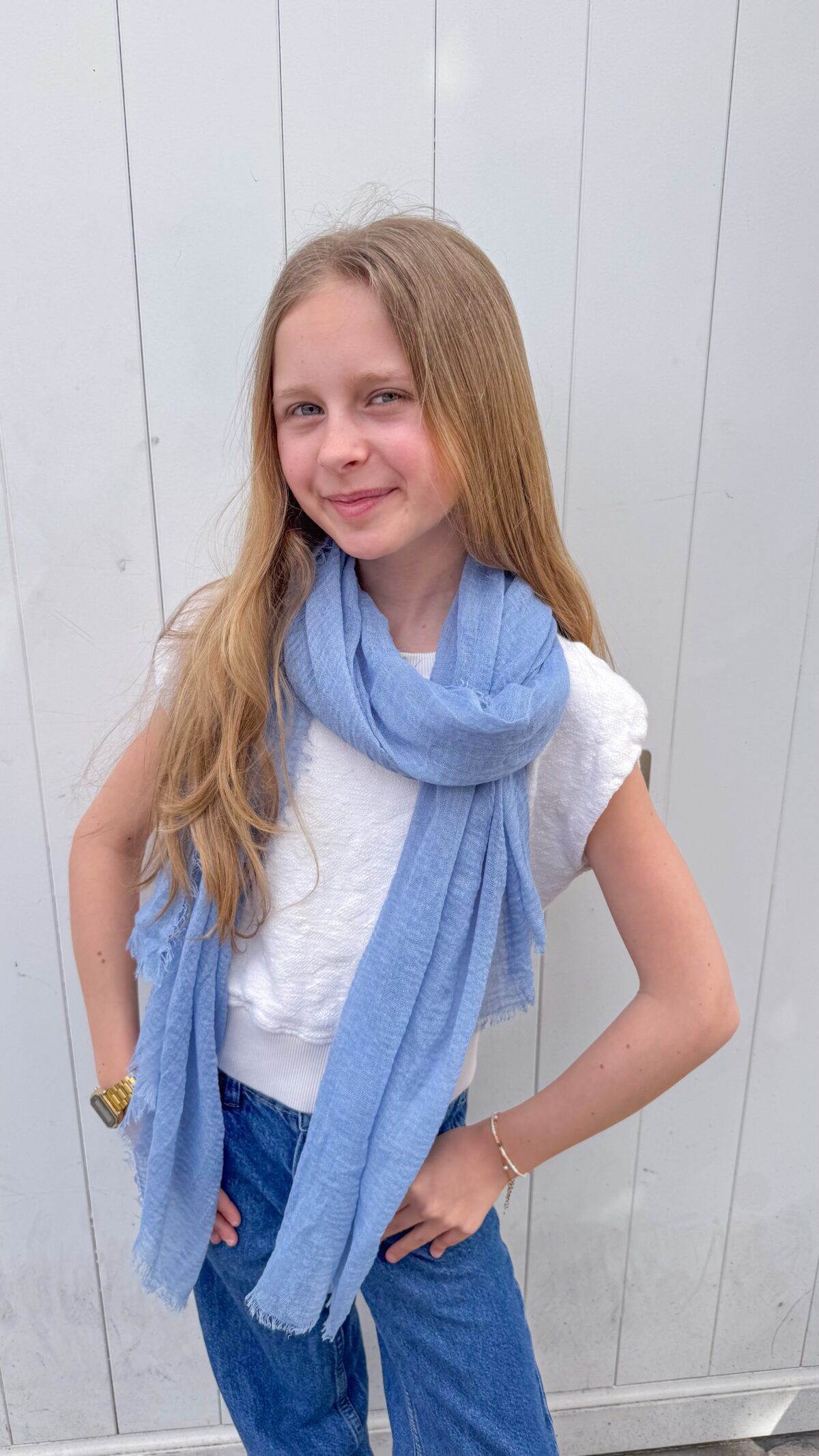 Lara Scarf Jeans Blue