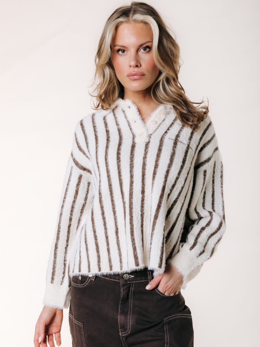 Bobbi Stripe Knitted Polo